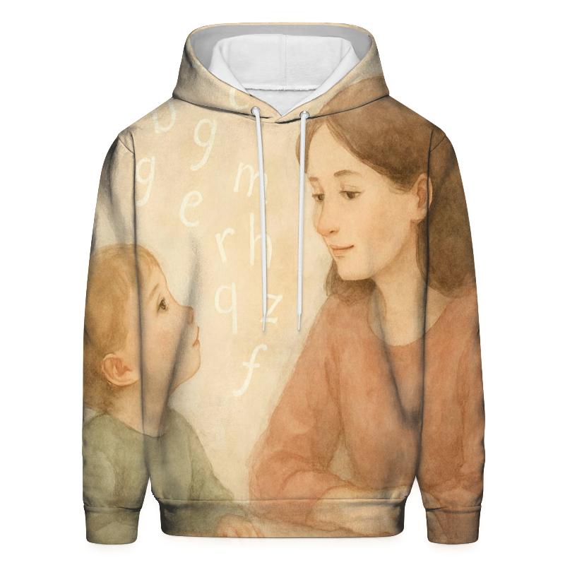 The Quiet Alphabet Of Her Care premium hoodies