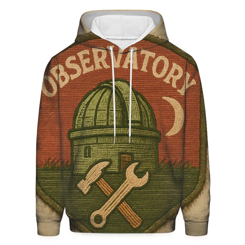 Retro Observatory Workshop Badge hoodie trends
