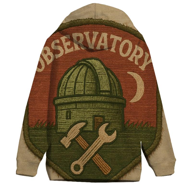 Retro Observatory Workshop Badge hoodie trends