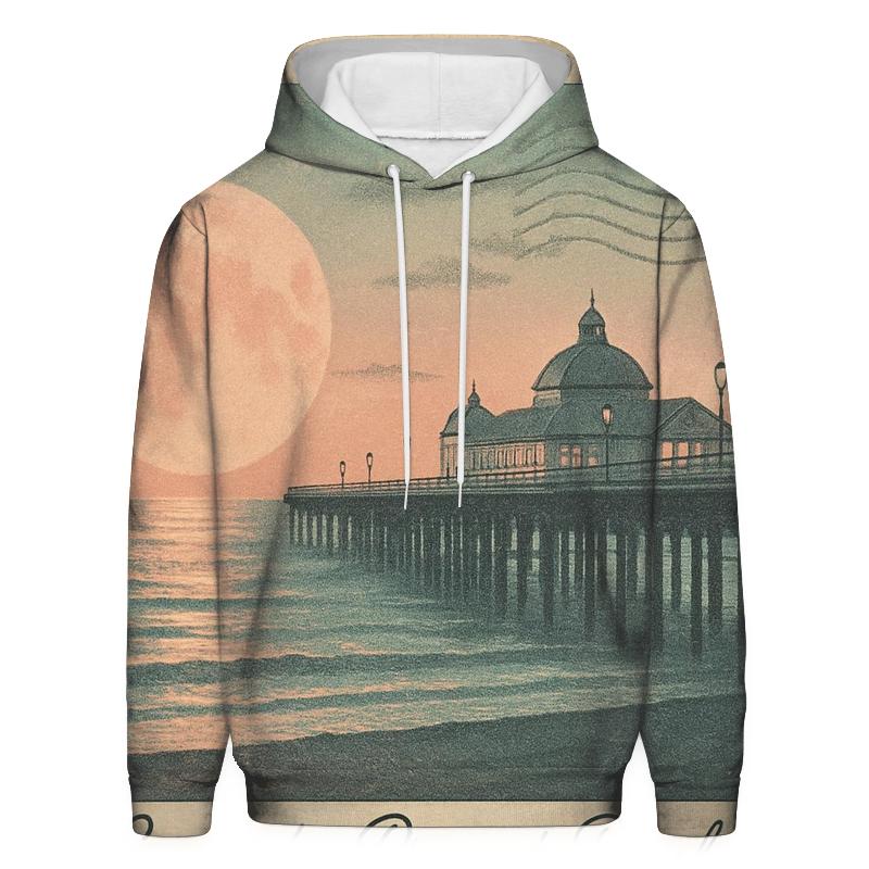 Faded Postcard From The Moon Pier hoodie styles