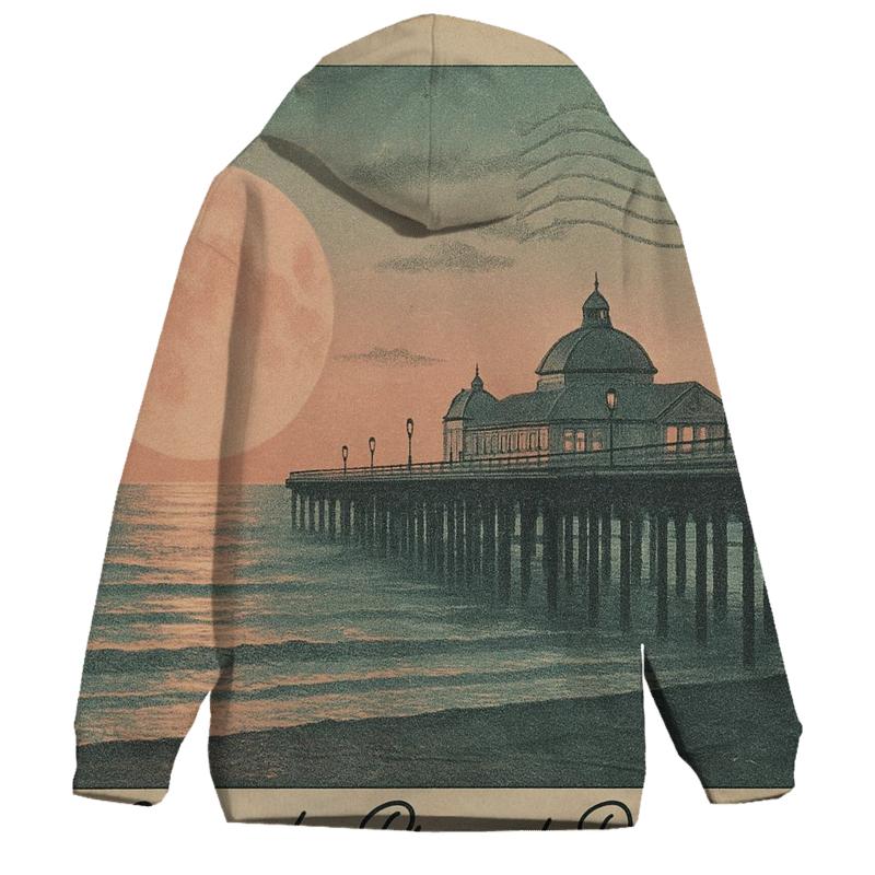 Faded Postcard From The Moon Pier hoodie styles