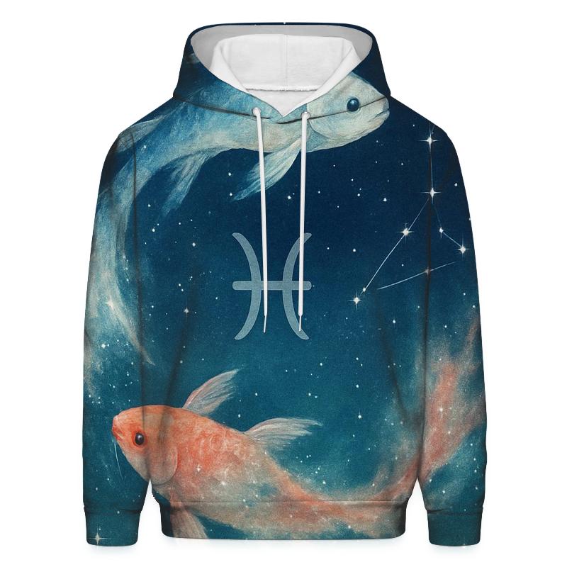 Pisces Dream Current Constellation printed hoodies