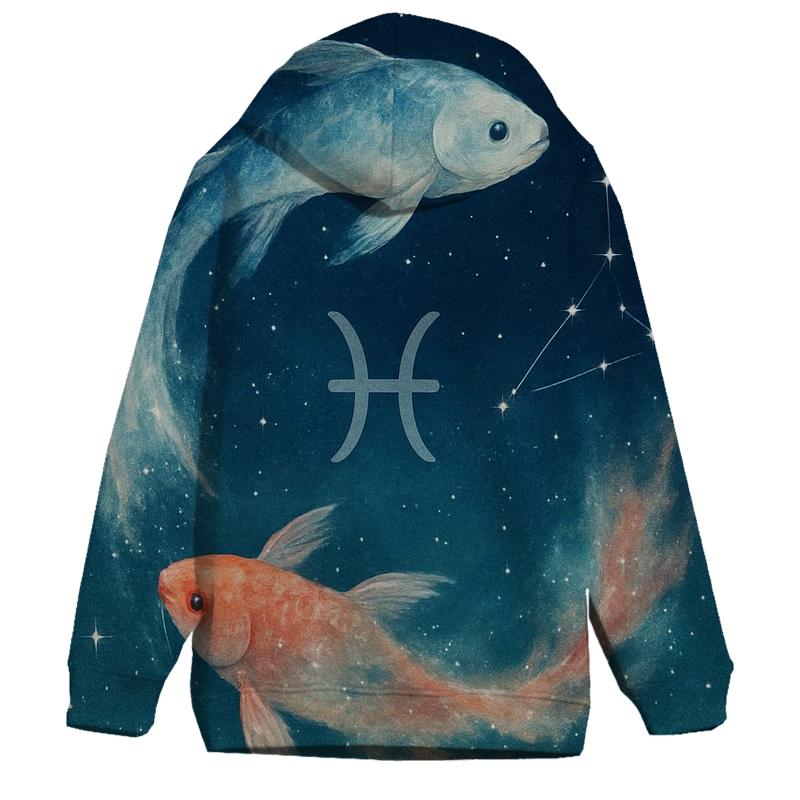 Pisces Dream Current Constellation printed hoodies
