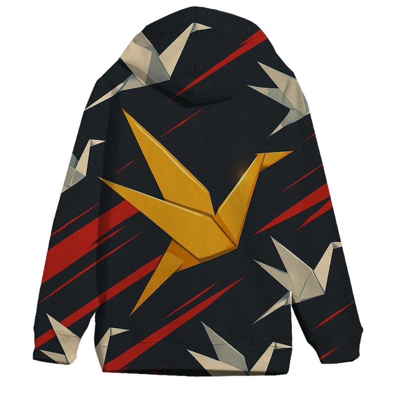 Kinetic Origami Crane Storm lightweight hoodies