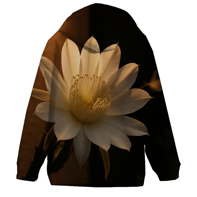Night Blooming Cereus Opening Under Porch Light pullover hoodies