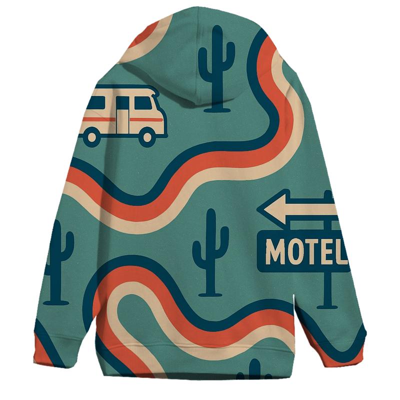 Groovy Road Trip Map Lines hoodie trends