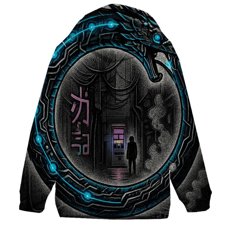 Ouroboros Neon Alley Circuit Coil premium hoodies