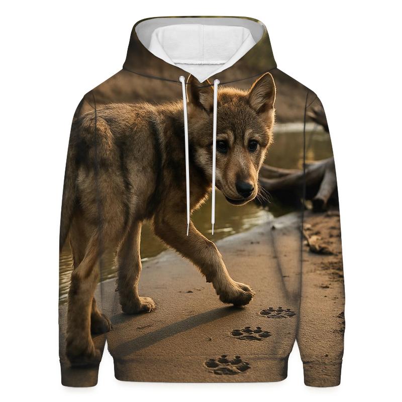 Pup Track Survey Along A River Cutbank pullover hoodies