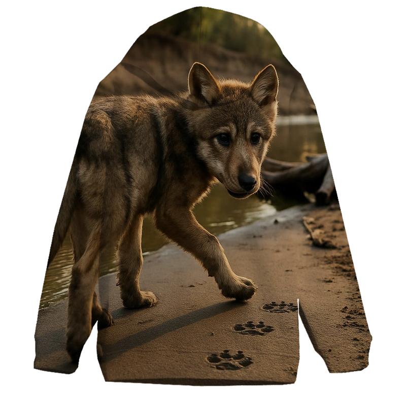 Pup Track Survey Along A River Cutbank pullover hoodies