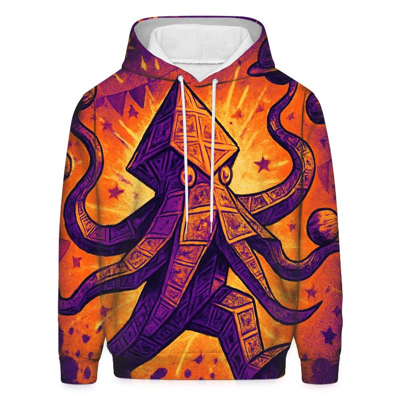 Origami Kraken Parade zip-up hoodies