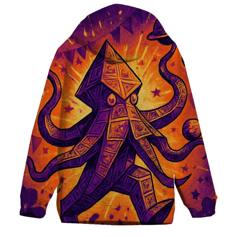 Origami Kraken Parade zip-up hoodies