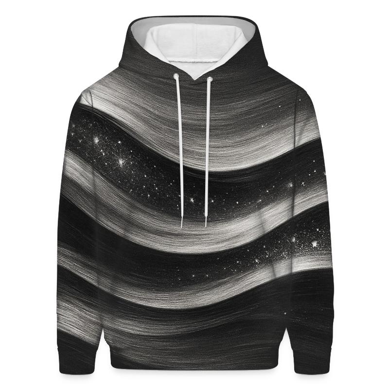 Silver Charcoal Mirror Ripple premium hoodies