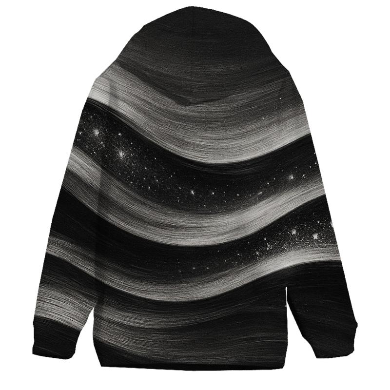 Silver Charcoal Mirror Ripple premium hoodies