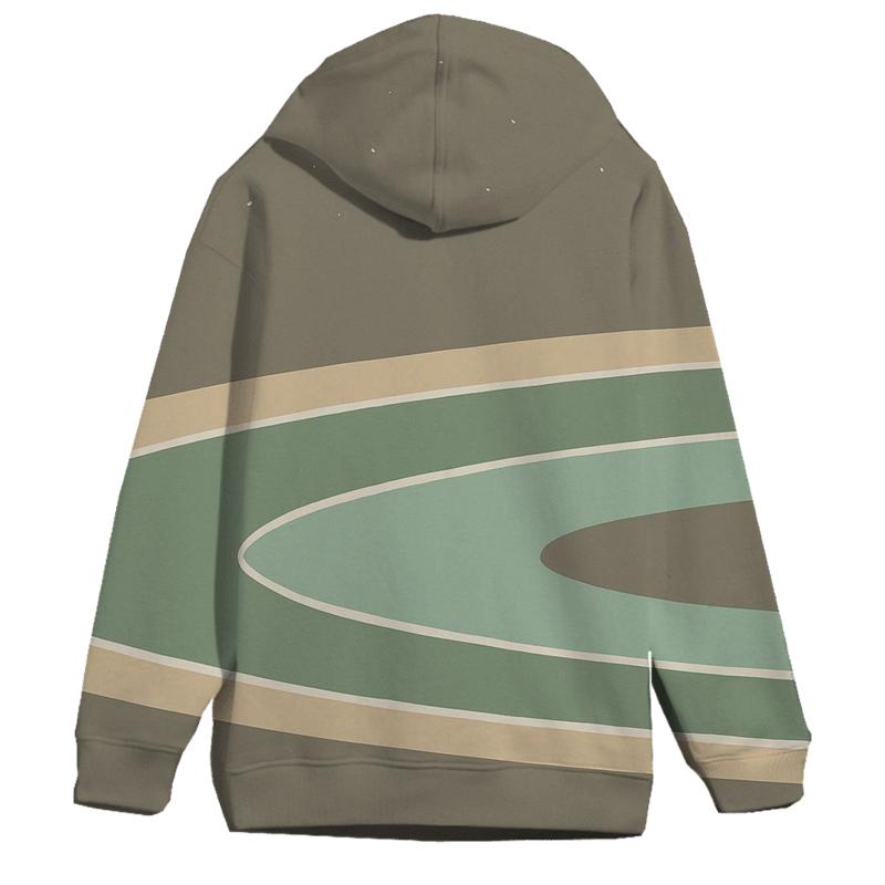 Ring Plane Horizon Bands zip-up hoodies