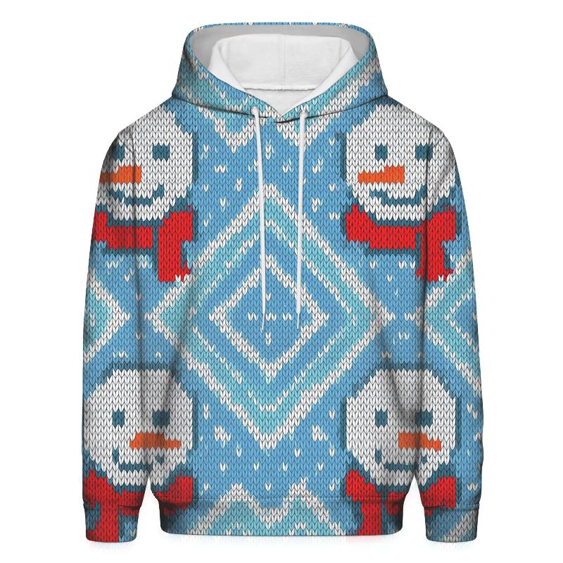 Snowman Aurora Zigzag Design hoodies fashion