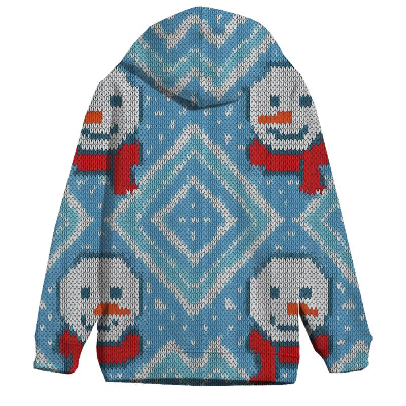 Snowman Aurora Zigzag Design hoodies fashion