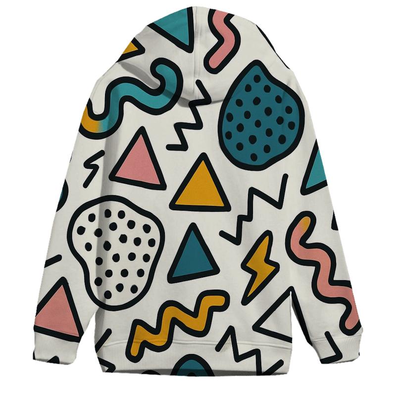 Memphis Sticker Scatter Party hoodie trends