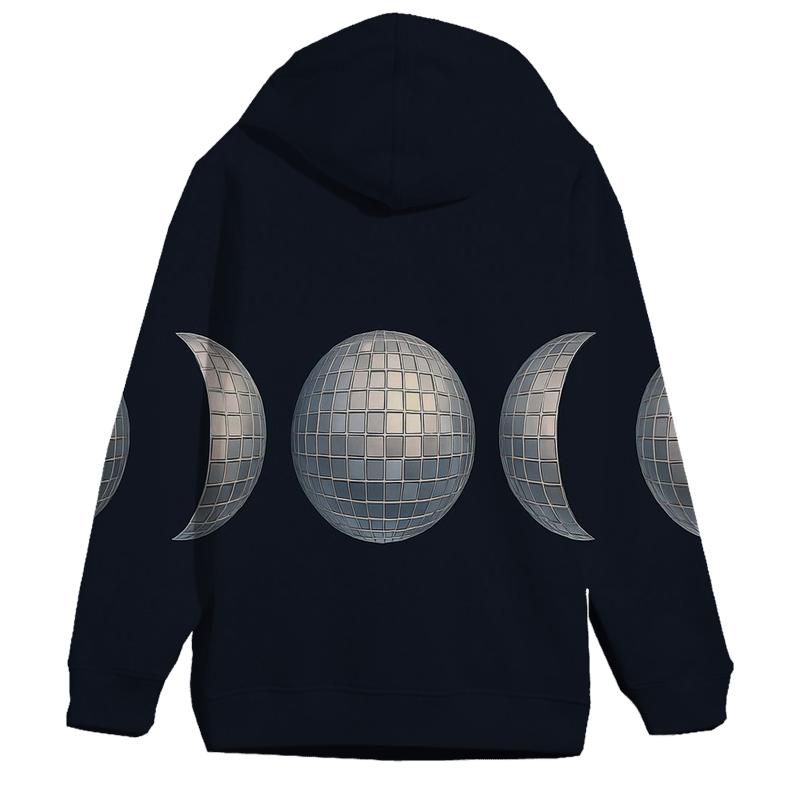 Disco Ball Moon Phases pullover hoodies