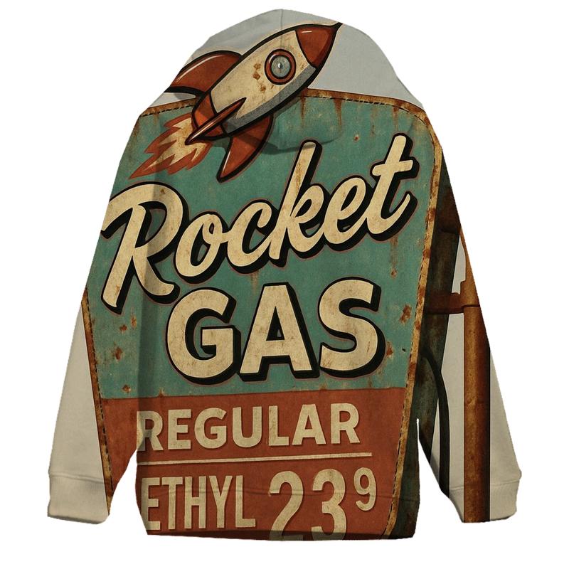 Sunbleached Desert Rocket Gas Station Sign hoodie designs