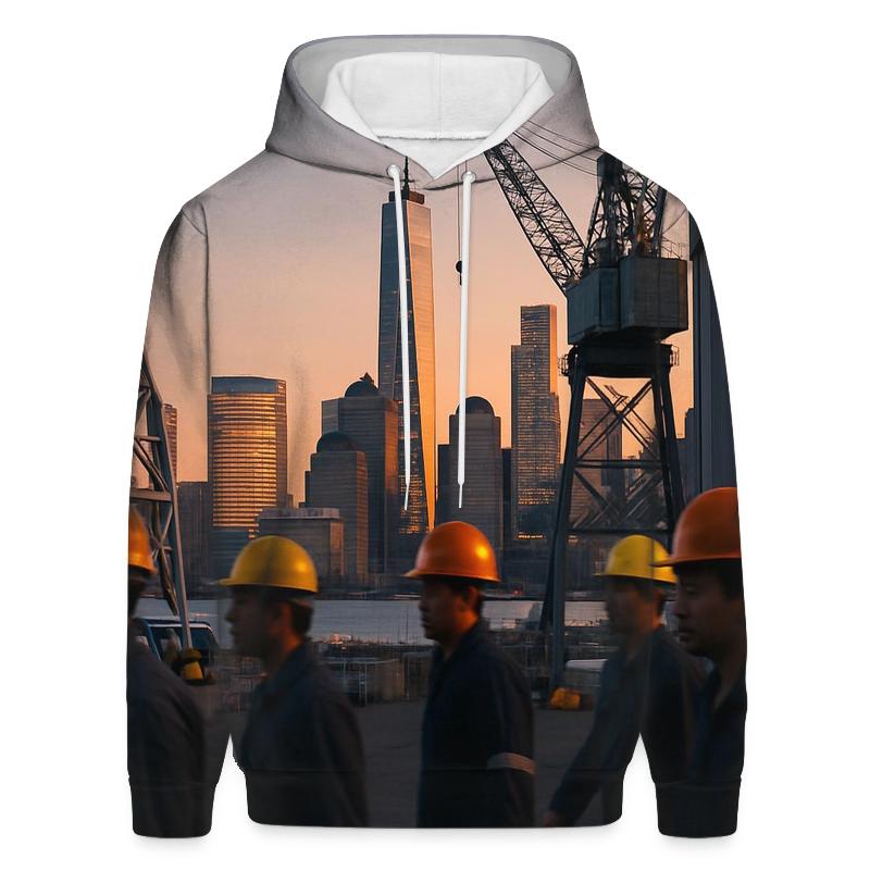 Brooklyn Navy Yard Shift Change Facing Lower Manhattan heavyweight hoodies