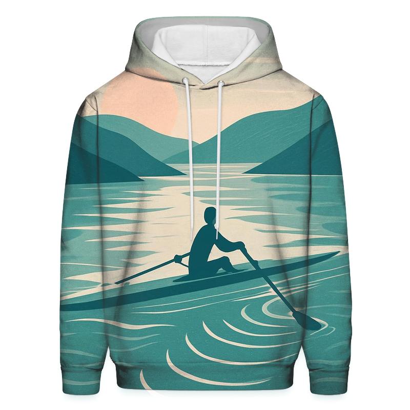 Coastal Rowing Tidal Rhythm designer hoodies