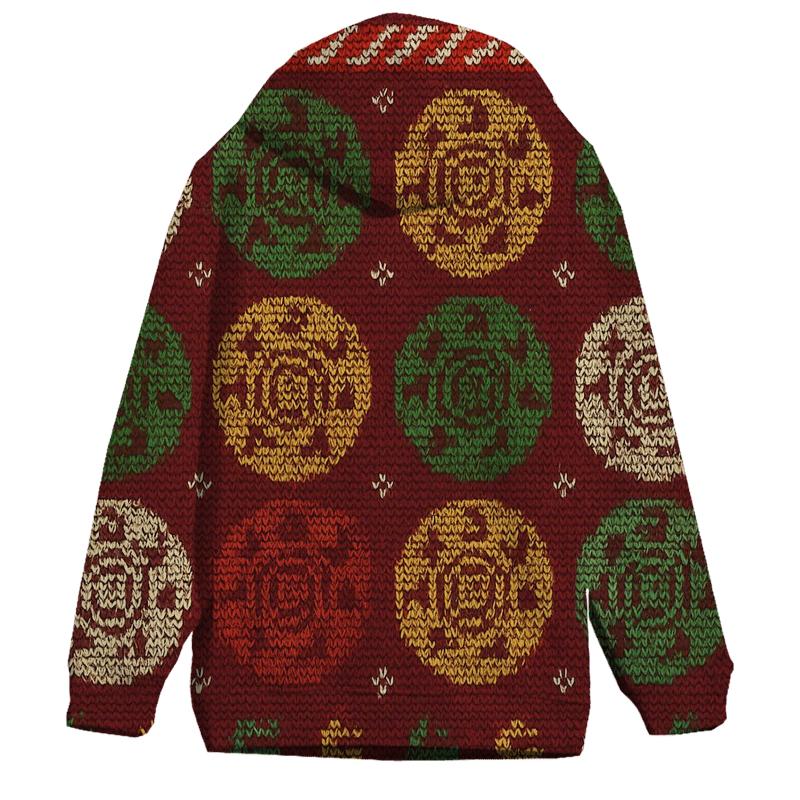 Reindeer Black Hole Polka Design lightweight hoodies