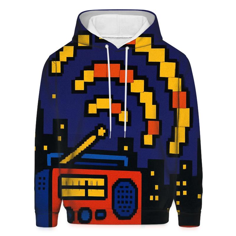 Pixel Radio Skyline hoodie designs