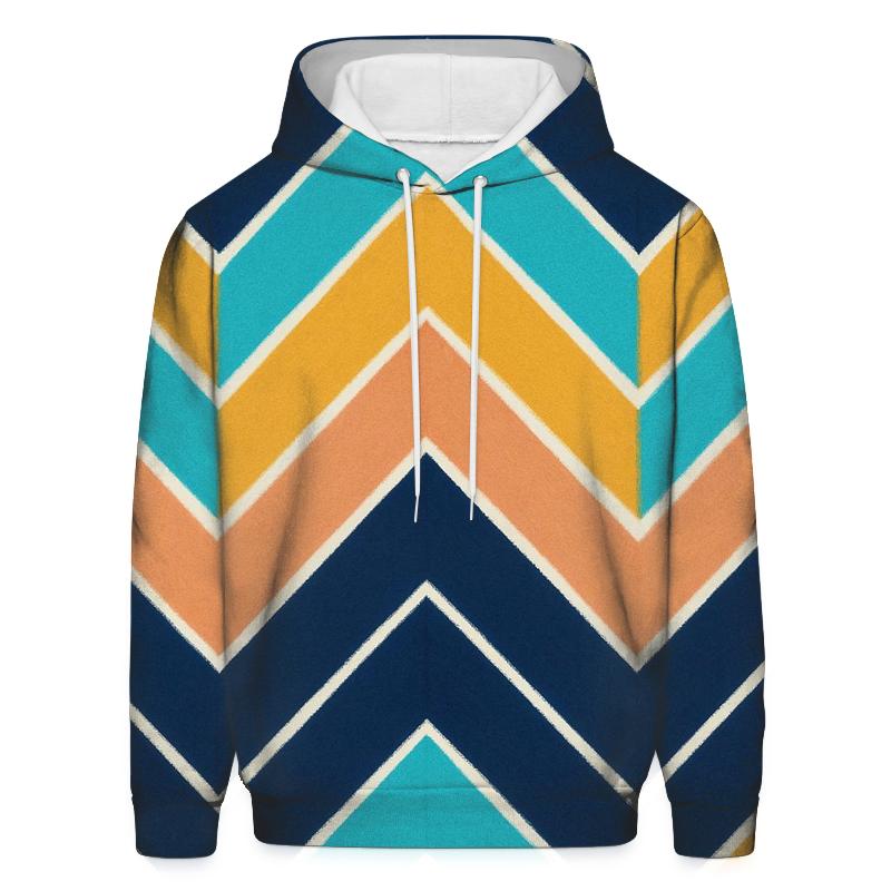 Accordion Chevron Meteor Trails printed hoodies