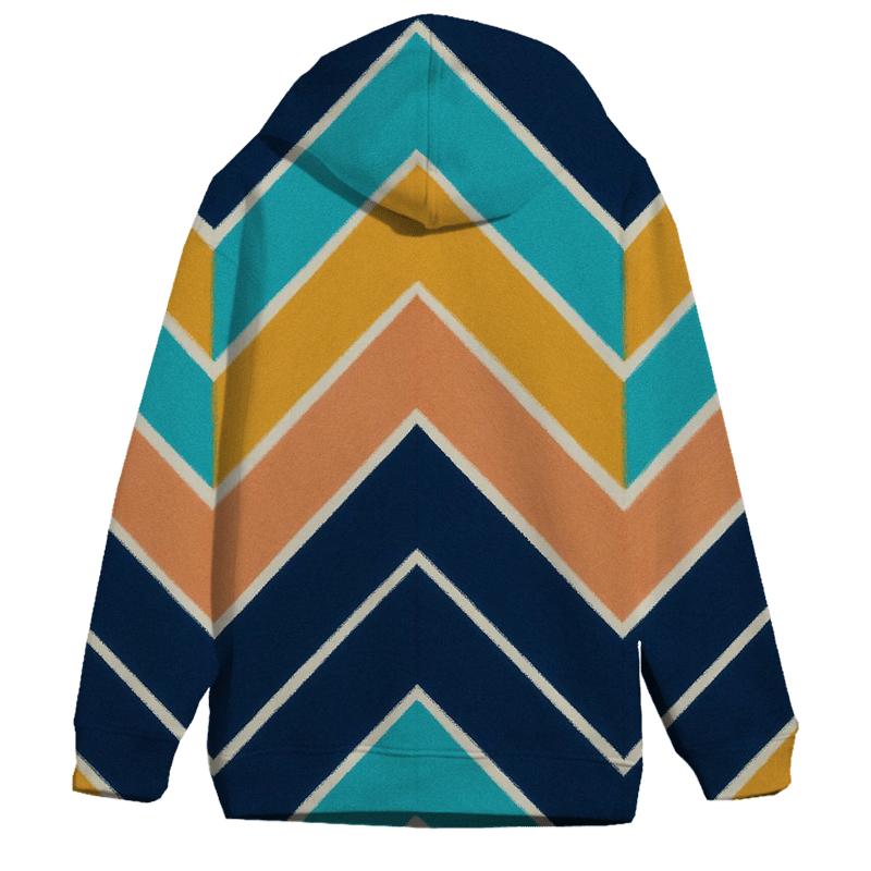 Accordion Chevron Meteor Trails printed hoodies