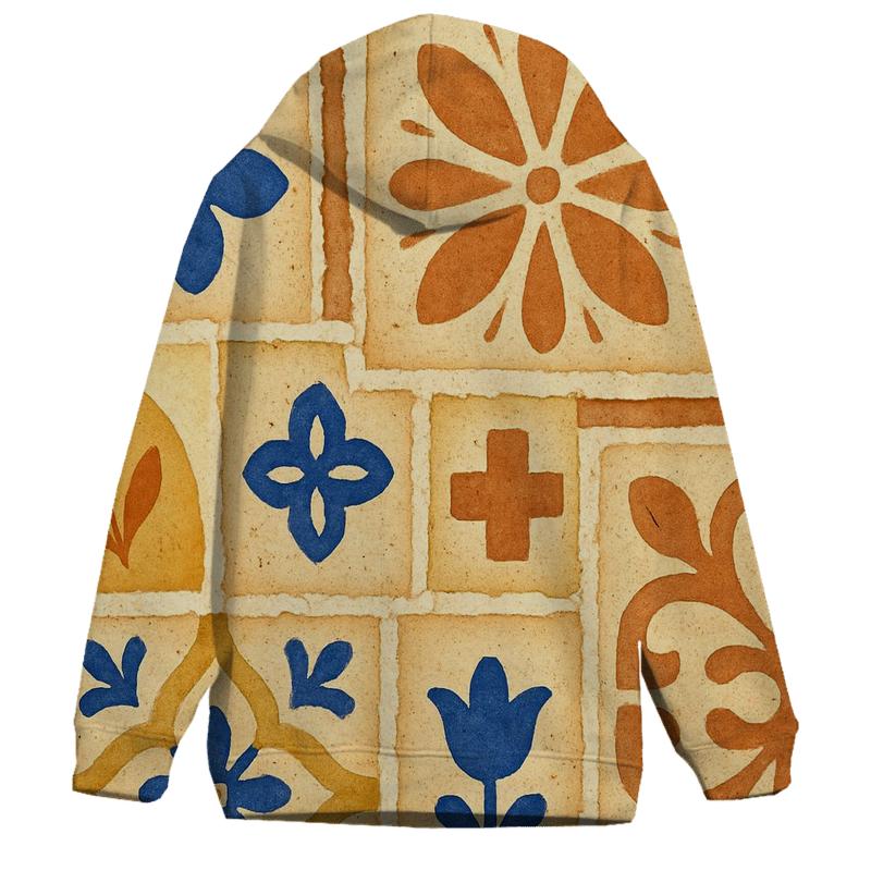 Sunlit Ceramic Tile Collage designer hoodies