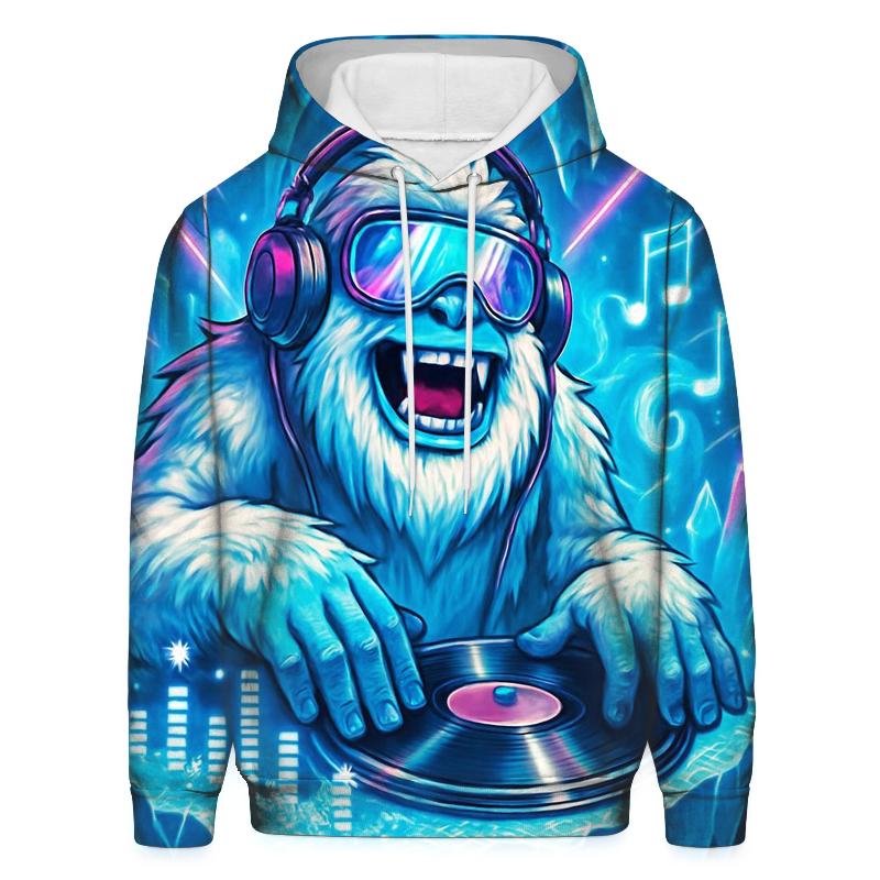 Glacier Disco Yeti graphic hoodies