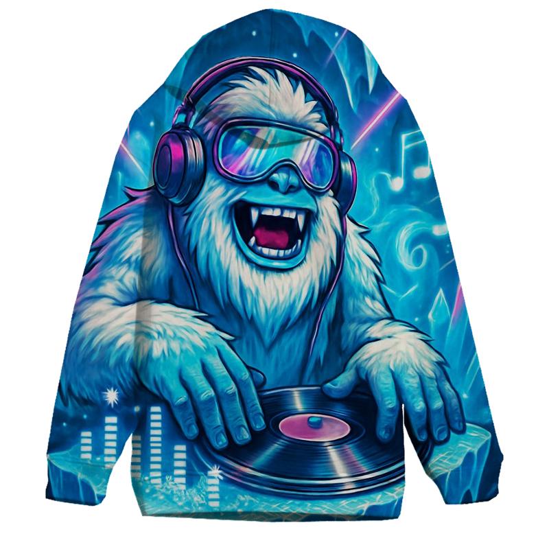 Glacier Disco Yeti graphic hoodies