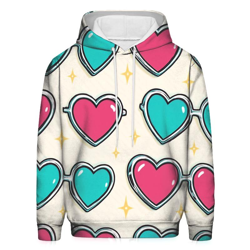 Chrome Heart Glasses Pattern zip-up hoodies