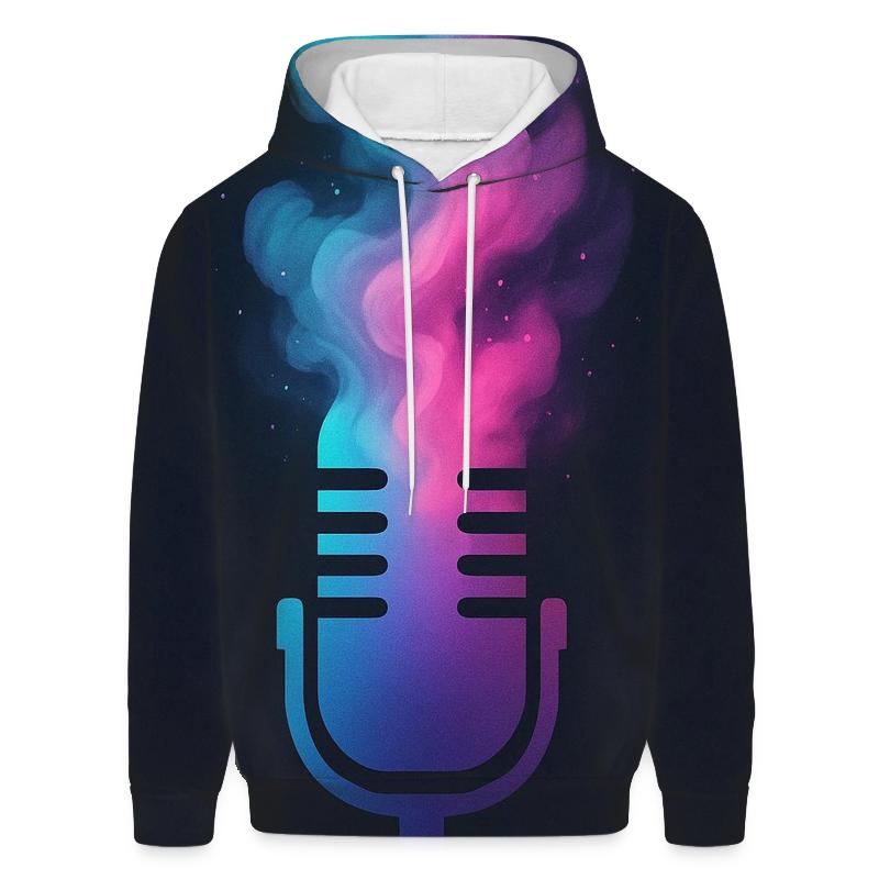 Microphone Nebula Bloom printed hoodies