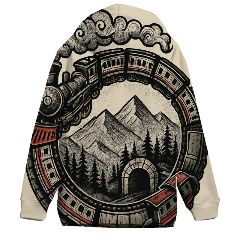 Ouroboros Mountain Train Loop pullover hoodies