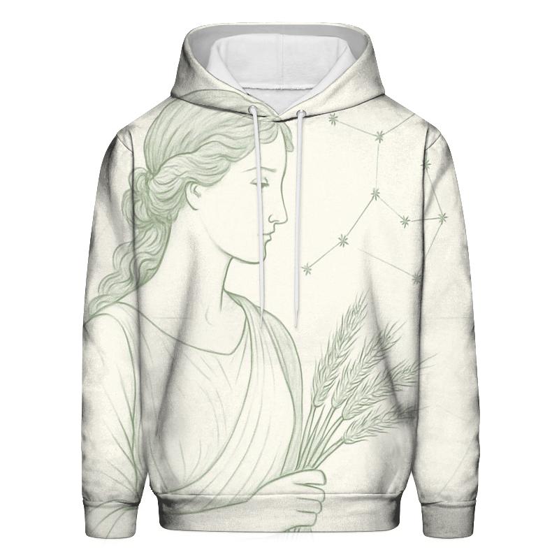 Virgo Harvest Maiden Celestial Grid pullover hoodies