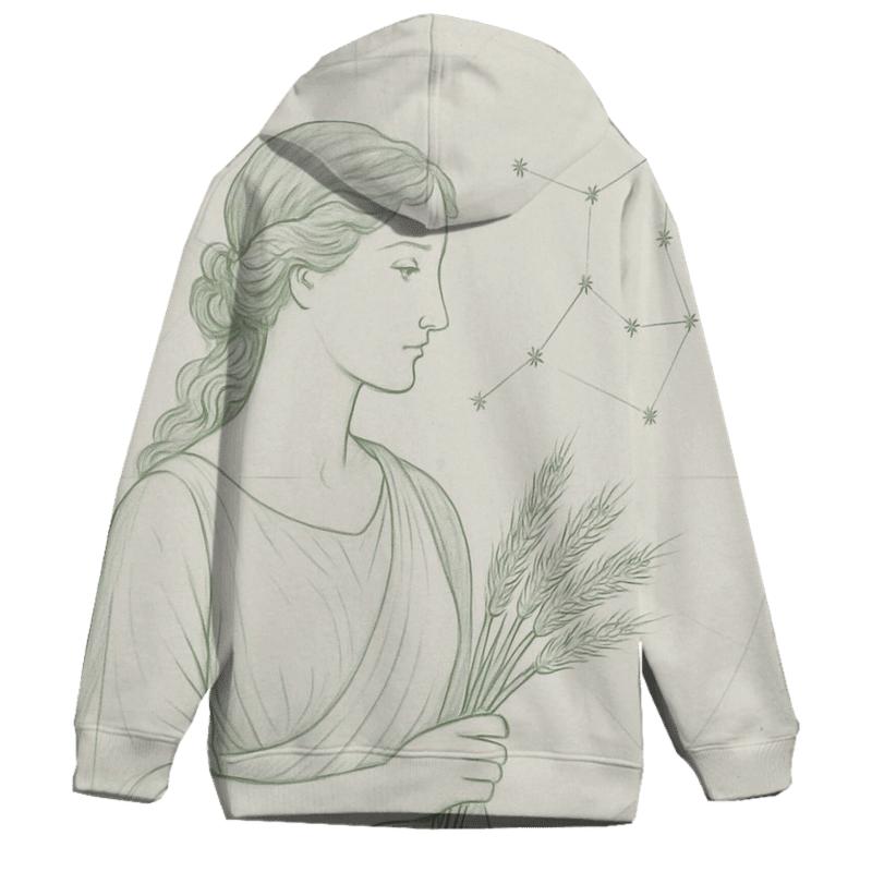 Virgo Harvest Maiden Celestial Grid pullover hoodies