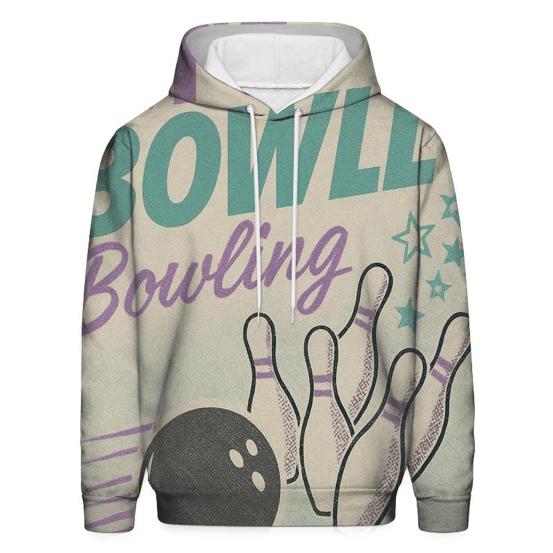 Retro Bowling Alley Night Sky Flyer hoodies fashion