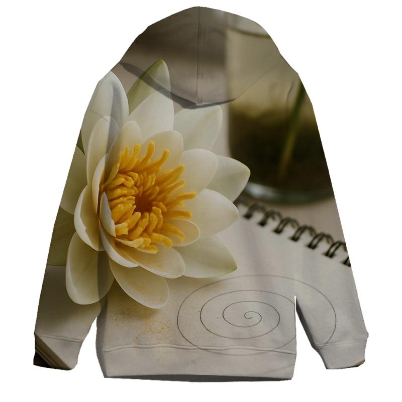 Water Lily Pollen Spiral On A Botanist Notebook hoodies fashion