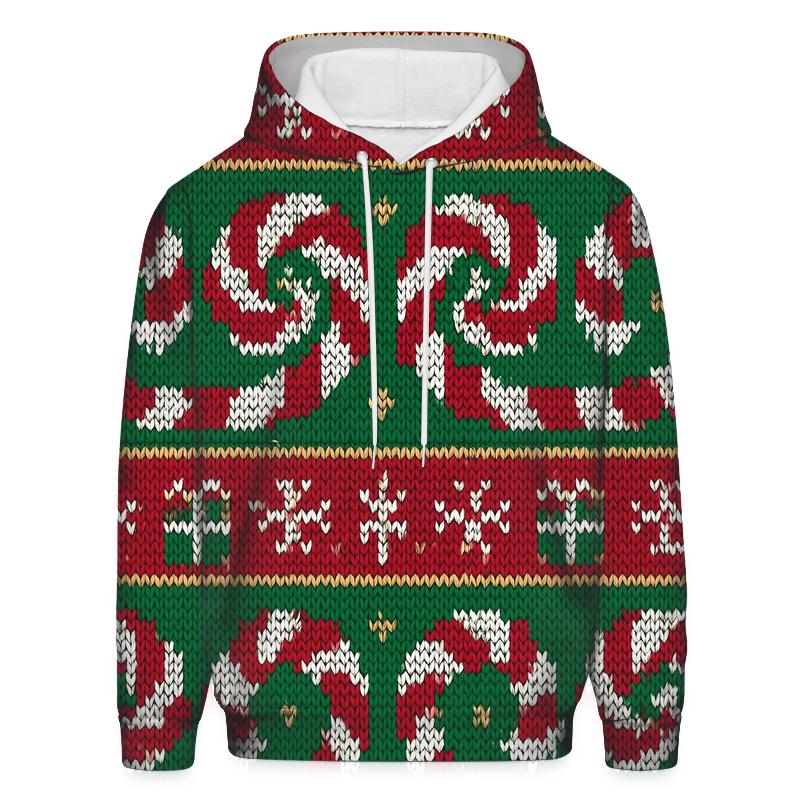 Candy Cane Wormhole Spiral Stripe Design heavyweight hoodies