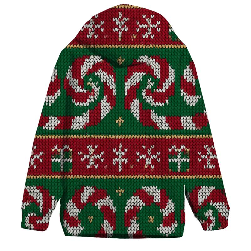 Candy Cane Wormhole Spiral Stripe Design heavyweight hoodies