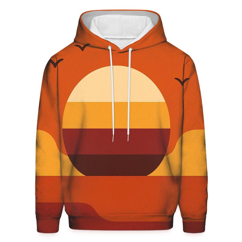 Sunset Horizon Gradient Blocks hoodie styles