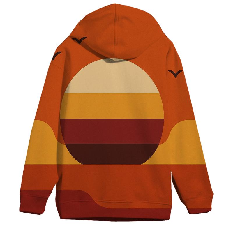 Sunset Horizon Gradient Blocks hoodie styles