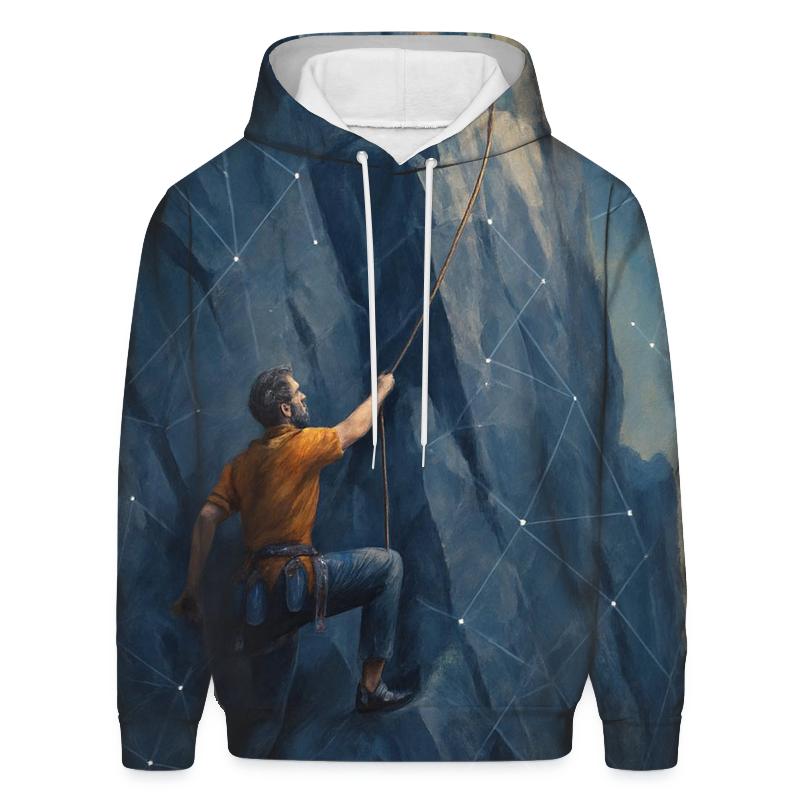 Mountain Climb Summit Constellation printed hoodies