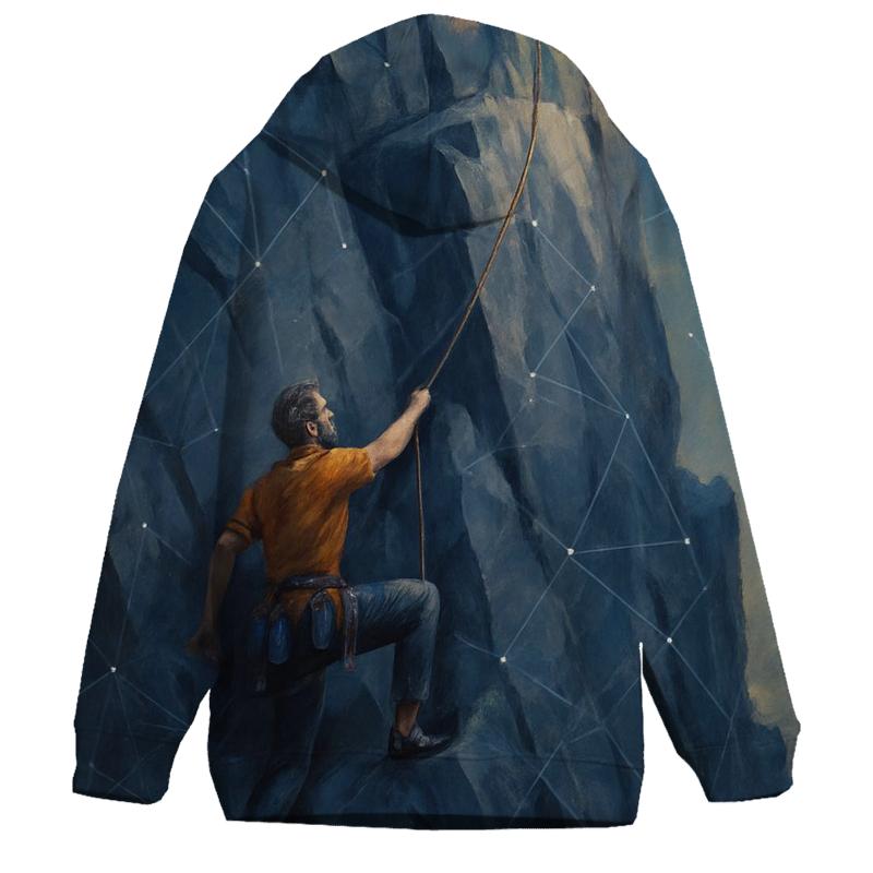 Mountain Climb Summit Constellation printed hoodies