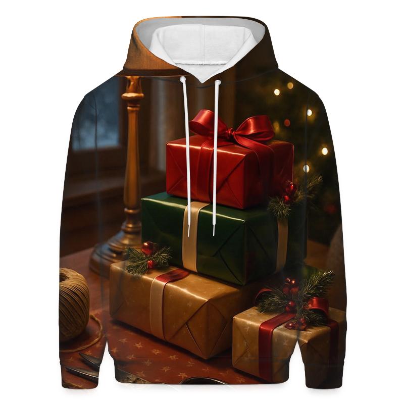 Gift Wrap Table With Ribbon Curls hoodie styles