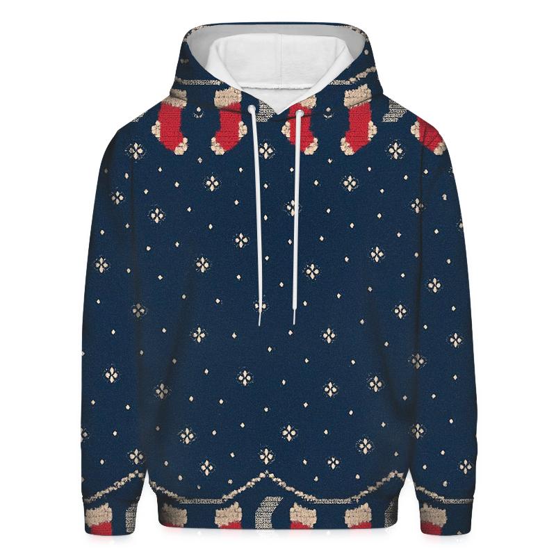 Stocking Moon Phase Border Design printed hoodies