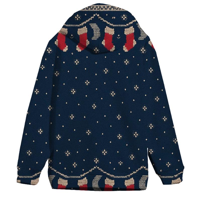 Stocking Moon Phase Border Design printed hoodies