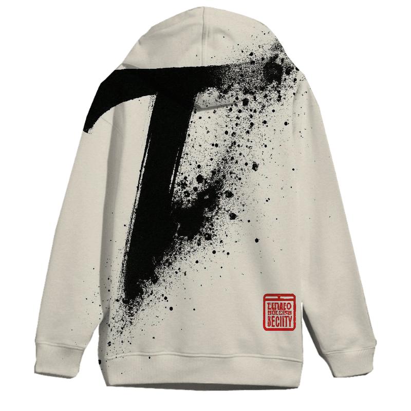 Minimal Ink Splash Letterforms custom hoodies