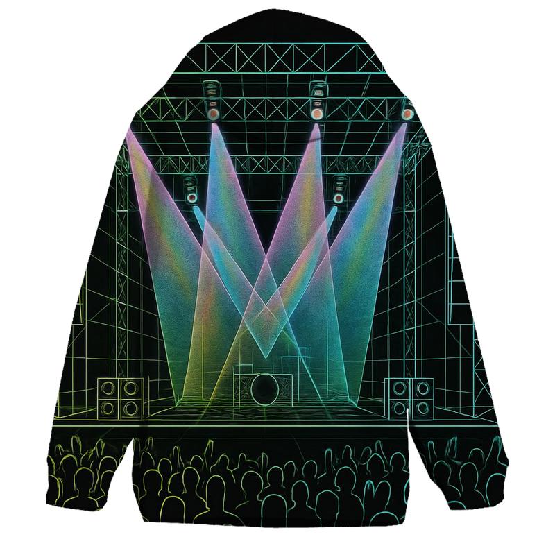 Concert Stage Wireframe heavyweight hoodies